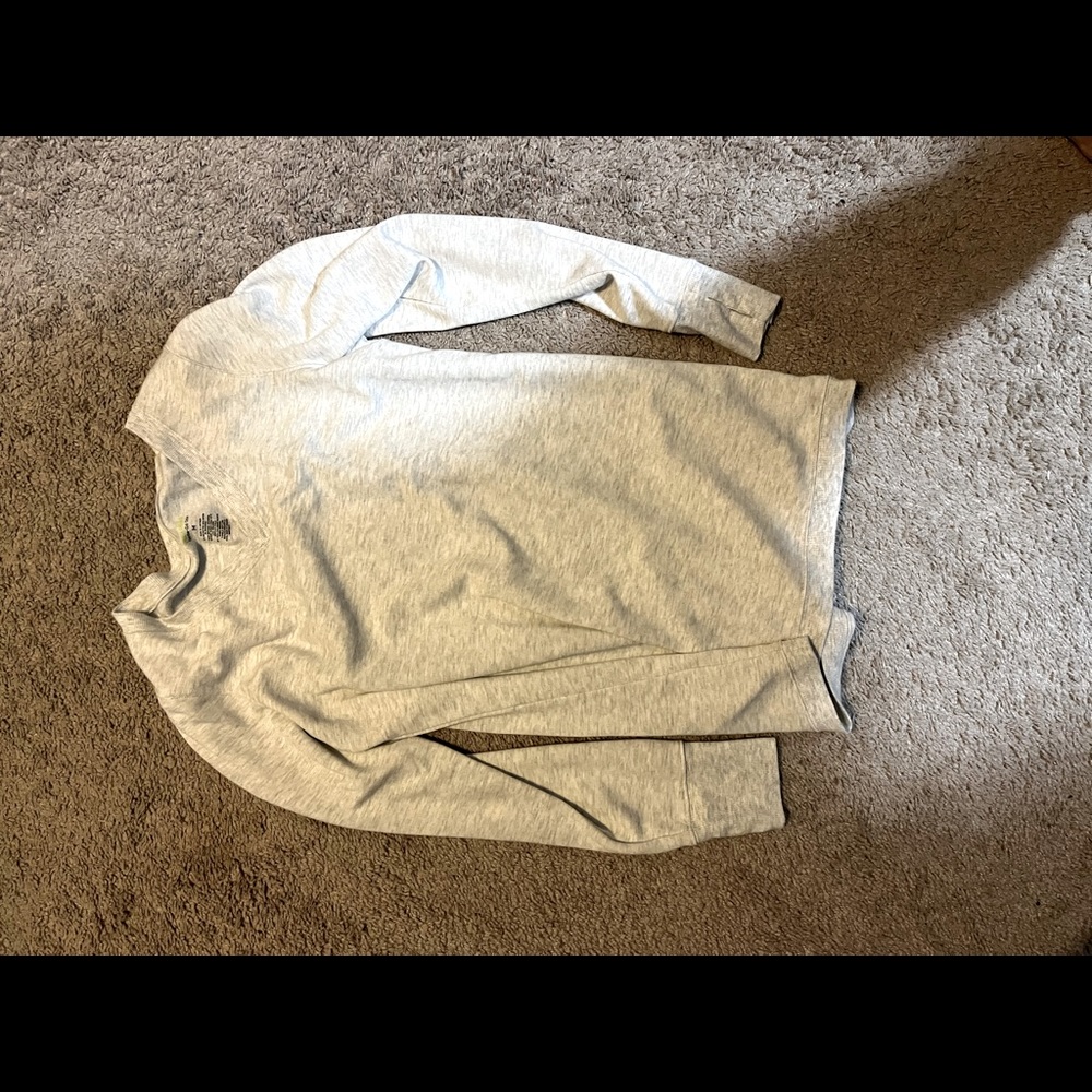 Gray, lightweight, fleece tunic